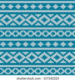 Unique knitted pattern with geometric ornament 