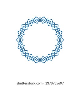 Unique Knot Infinity Border Logo Design Template for business health company decoration with modern high end look