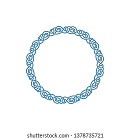 Unique Knot Infinity Border Logo Design Template for business health company decoration with modern high end look