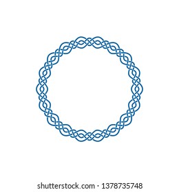 Unique Knot Infinity Border Logo Design Template for business health company decoration with modern high end look