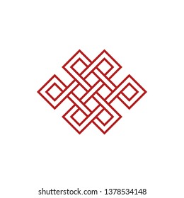 Unique Knot Infinity Icon Logo Design Template for business health company decoration with modern high end look