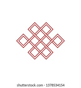 Unique Knot Infinity Icon Logo Design Template for business health company decoration with modern high end look