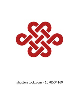 Unique Knot Infinity Icon Logo Design Template For Business Health Company Decoration With Modern High End Look