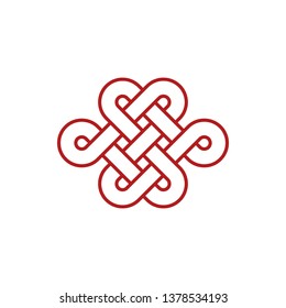 Unique Knot Infinity Icon Logo Design Template for business health company decoration with modern high end look
