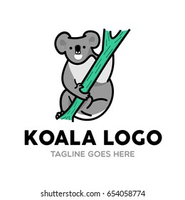 Unique Koala Logo Mascot Character Template