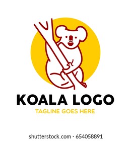 Unique Koala Logo Mascot Character Template