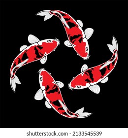 unique koi fish vector from Indonesia