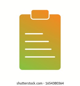 Unique Lab Notes Vector Glyph Icon