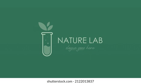 Unique Laboratory Bottle Logo Design Concept with Dual Meanings in Flat Colors