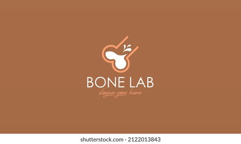 Einzigartiges Logo-Design für Laborflaschen mit zwei Bedeutungen in Flachfarben