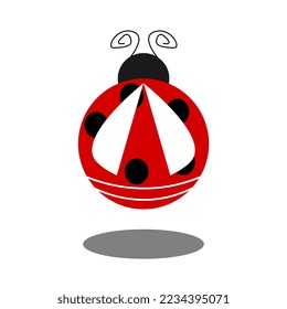 Unique Lamp Design Ladybug Red Vector Flat