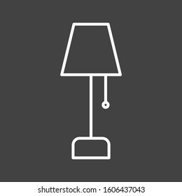 Unique Lamp Line Vector Icon