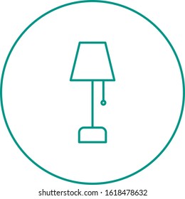 Unique Lamp Line Vector Icon