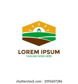 unique landscape logo vector design. icon. vector illustration