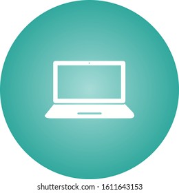Unique Laptop Glyph Vector Icon