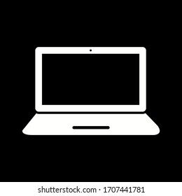 Unique Laptop Glyph Vector Icon