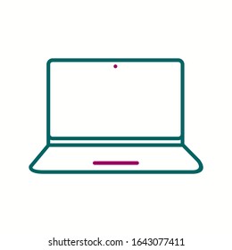 Unique Laptop Line Vector Icon