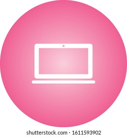 Unique Laptop Vector Glyph Icon