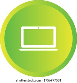 Unique Laptop Vector Glyph Icon
