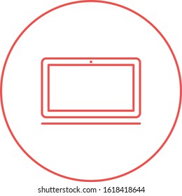 Unique Laptop Vector Line Icon