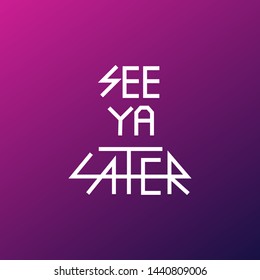 Unique Latter Design with Modern Phrase on Purple Gradient Background.
