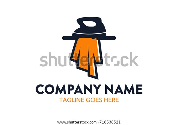 Unique Laundry Service Logo Iron Icon Royalty Free Stock Image