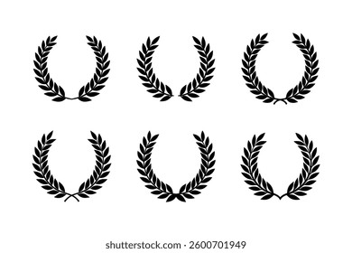 Unique Laurel Wreaths Element Vector Set for Web Design
