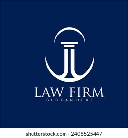 Unique law firm logo design with pillar concept and phi symbol.