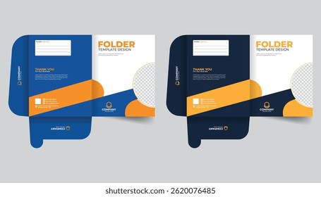 Unique layout file folder, Presentation folder template design, Annual report cover design, cover for catalog, brochures
