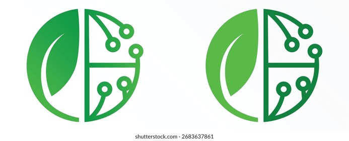 Hoja única combinada con diseño de placa de circuito, perfecta para tecnología sostenible, empresas de IA y nuevas empresas ecológicas.