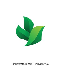 unique leaf logo icon with modern design. vector template illustration