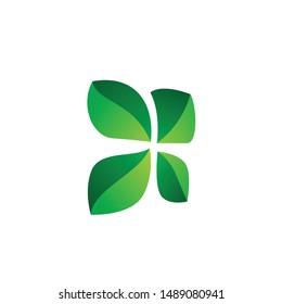 unique leaf logo icon with modern design. vector template illustration