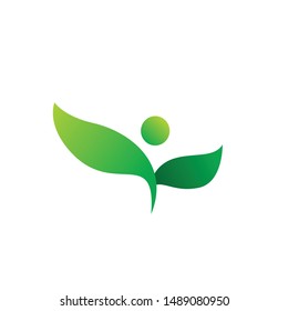unique leaf logo icon with modern design. vector template illustration