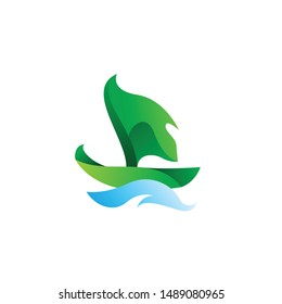 unique leaf logo icon with modern design. vector template illustration