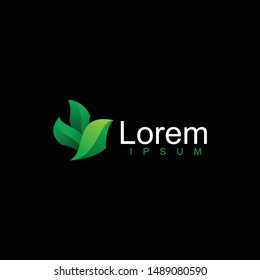 unique leaf logo with modern design. vector template illustration