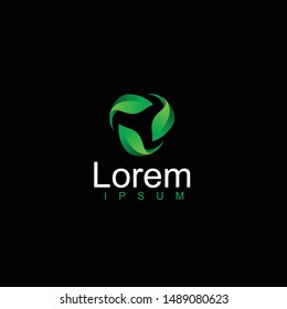 unique leaf logo with modern design. vector template illustration