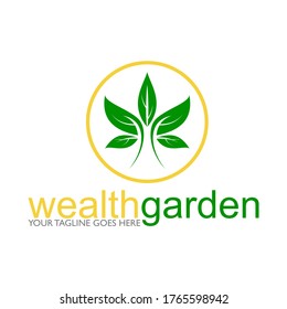 Logotipo, diseño, vector, símbolo, idea, concepto, imagen, forma gráfica abstracta de hoja que puede utilizarse como identidad corporativa