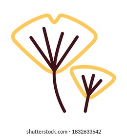 Unique leaves outline vector illustration graphic. Good for web design or mobile apps
