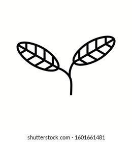 Unique Leaves Vector Line Icon