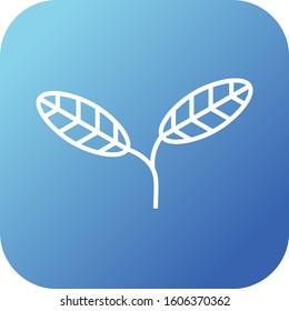 Unique Leaves Vector Line Icon
