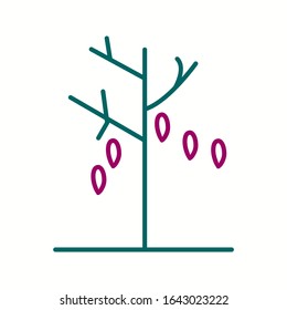 Unique Leaves In Wind Vector Line Icon