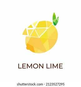 Unique lemon logo of geometric order