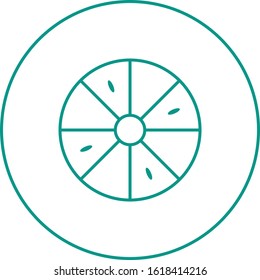 Unique Lemon Vector Line Icon