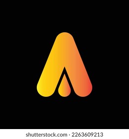 Unique A Letter 3D Logo Design for Business