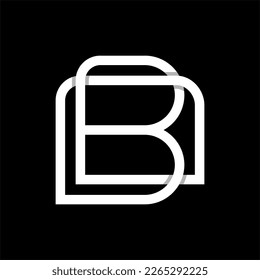 Unique letter b line modern creative logo
