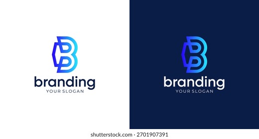 Unique Letter B Logo Design Vector Inspiration. Usable for Business, Corporation, Branding, etc.	
