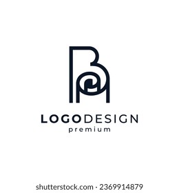 unique letter B and paper roll for business, finance or brand logo design