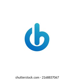 Unique letter B with power button concept logo vector