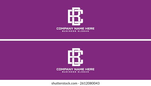 Unique Letter BC monogram Logo, Letter B and C Interlocking logo