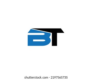 Icono de diseño de icono de logotipo BT carta única ilustración de vector creativo.